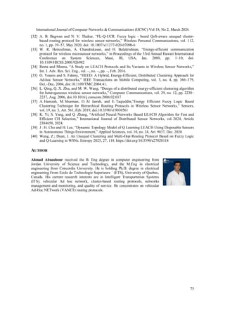 EFFICIENT ENERGY-BASED CLUSTER HEAD ELECTION AND ROUTING PROTOCOL IN ...