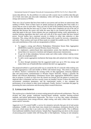 RERESDA: AN ENERGY-EFFICIENT REDUNDANCY ELIMINATION AND SECURE DATA ...