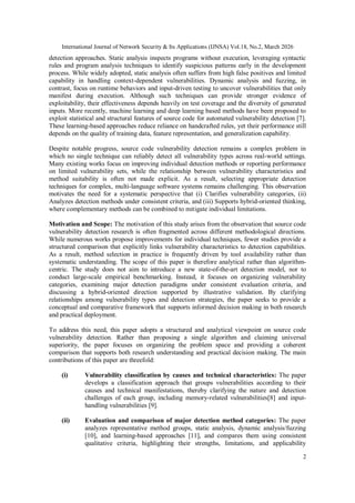 CLASSIFICATION OF SOURCE CODE VULNERABILITIES AND ANALYSIS OF DETECTION ...