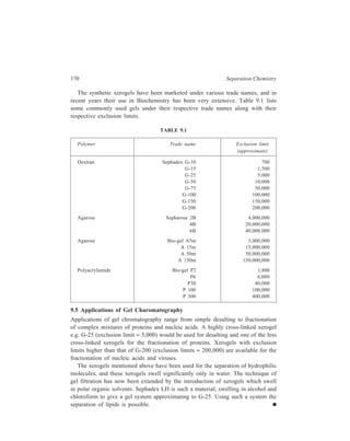 10 
High Performance Liquid Chromatography (HPLC) 
The decision to use conventional low pressure liquid chromatography or HPLC, 
the more modern high pressure mode of LC, for a particular separation, depends 
on many factors including the availability of apparatus, cost, qualitative or 
quantitative assay and the procedure adopted in successful separations recorded in 
literature. The modern trend is to select HPLC, which is certainly capable of 
giving fast accurate and precise data. Over gas chromatography, which is its main 
rival in being capable of giving fast, accurate and precise data, HPLC enjoys the 
obvious advantage in that apart from the primary equilibrium established between 
the mobile and stationary phases, secondary chemical equilibria take place in 
HPLC between solute molecules and components present in either mobile or 
stationary phase that can be exploited by the selection of appropriate 
chromatographic conditions. Further, considering that of all known substances 
85% are non-volatile, the scope of application of this version of liquid coloumn 
chromatography vis-a-vis gas-liquid chromatography, is immediately obvious. 
10.1 Working of HPLC 
In the context of the working of HPLC, some of the conclusions earlier derived 
under the detailed sicussion entitled ‘Relationship of Theory to Practice of Liquid 
Chromatography’ (Chapter 7) may be recapitulated here. Low flow rates of the 
mobile liquid phase over the stationary phase are necessary for achieving a 
satisfactory separation in the conventional liquid chromatography. This 
requirement is directly related to the slow rates of diffusion prevailing in liquid 
phases. If flow rates are high, the desired chromatographic equilibration of the 
components of the sample between the two phases is neither attained nor 
maintained, and the efficiency of separation of the components suffers. Thus the 
conditions required for efficient separations generally result in rather time-consuming 
experiments. One approach to the solution of this problem is to 
decrease the distance through which molecules must diffuse. This may be 
accomplished by using much smaller particles for column packing. The use of 
smaller particles will increase considerably the total surface area of the stationary 
phase, and further, because smaller particles pack more tightly, it will bring about 
significant reduction of the interstitial volumes of liquid between the particles. 
Under these conditions equilibration between phases is established in a much 
 