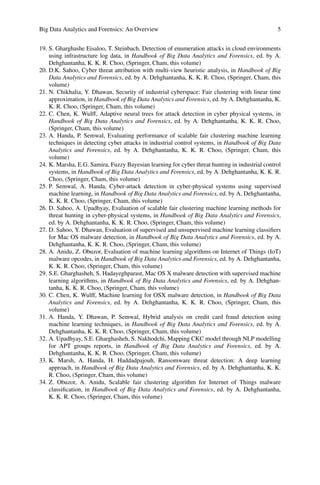 Handbook Of Big Data Analytics And Forensics 1st Ed 2022 Kimkwang ...