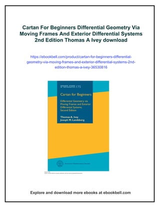 Cartan For Beginners Differential Geometry Via Moving Frames And ...