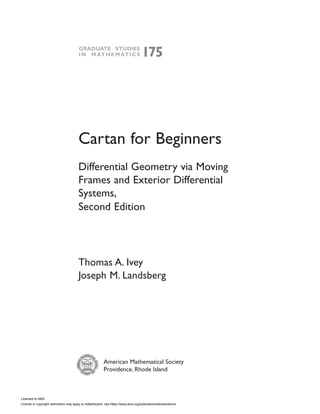 Cartan For Beginners Differential Geometry Via Moving Frames And ...