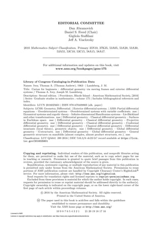 Cartan For Beginners Differential Geometry Via Moving Frames And ...