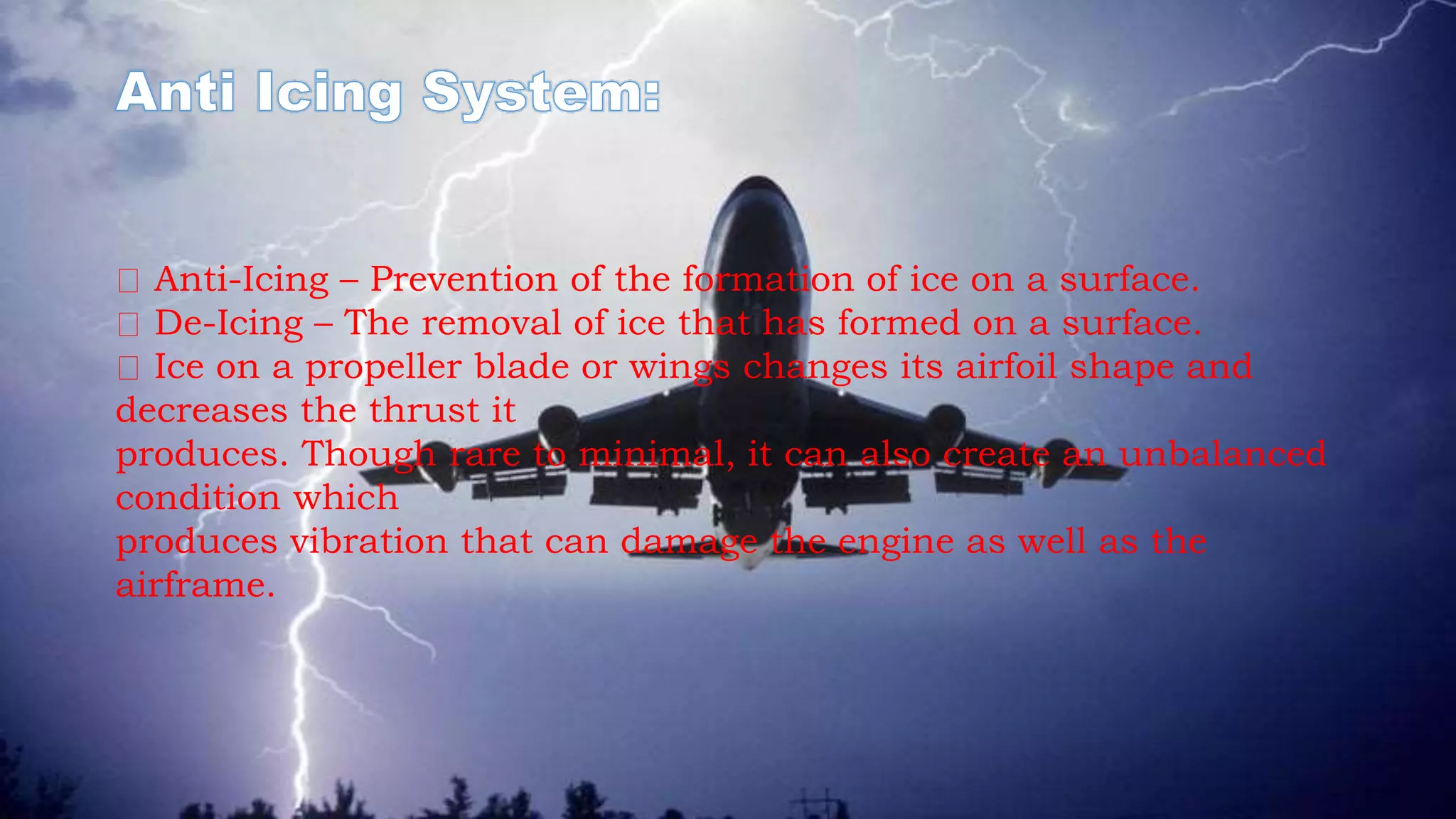 Anti-icing Systems For Aircraft
