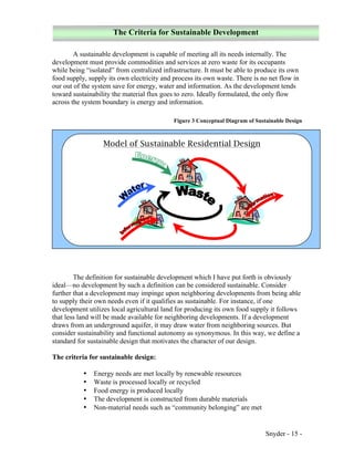 Sustainable Community Design Project | PDF
