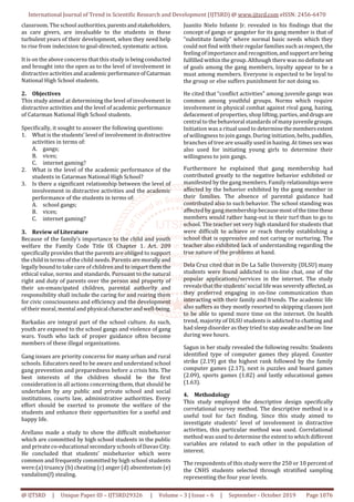 Involvement in Distractive Activities and Academic Performance of ...