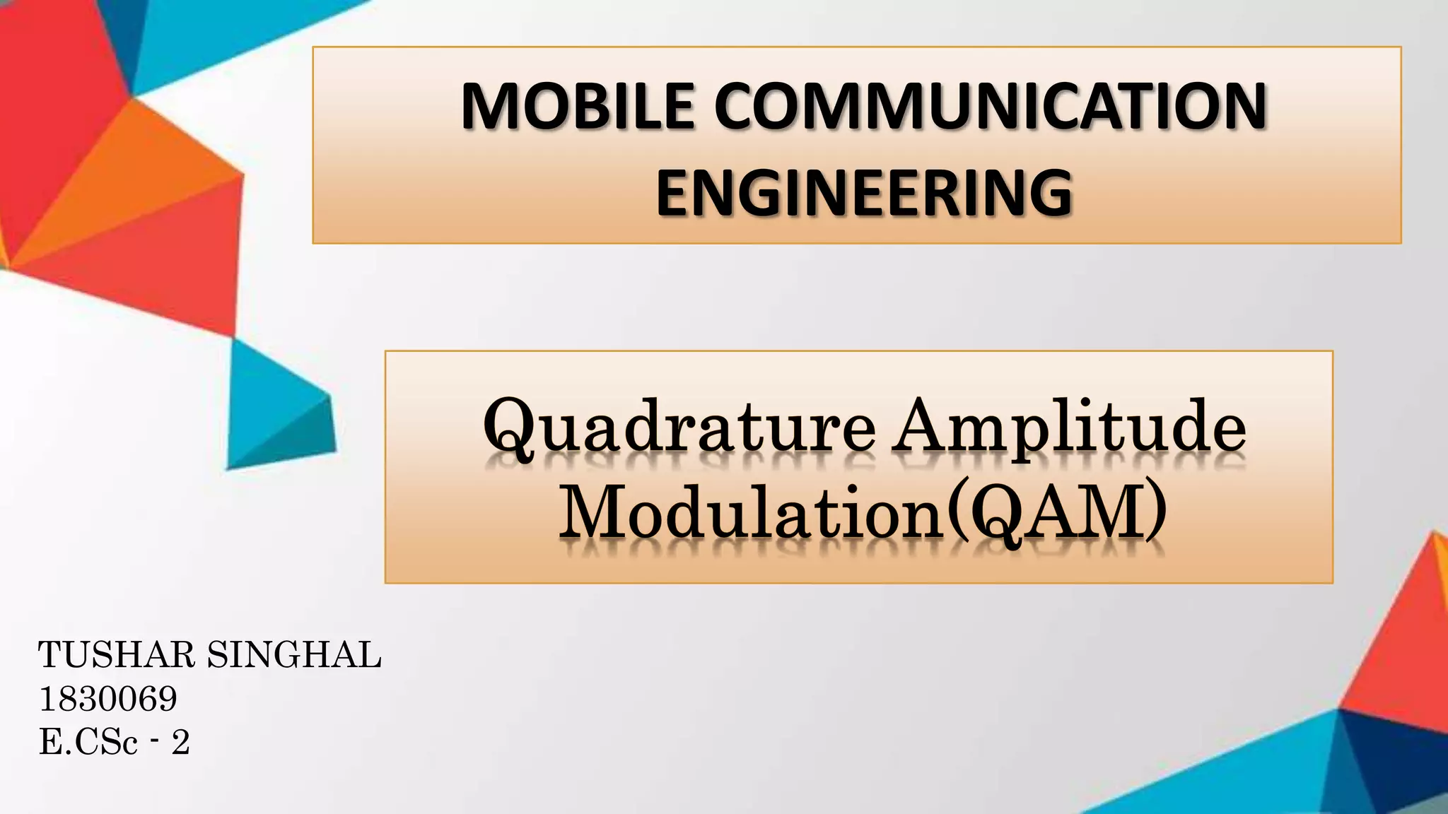 quadrature amplitude modulation | PPTX
