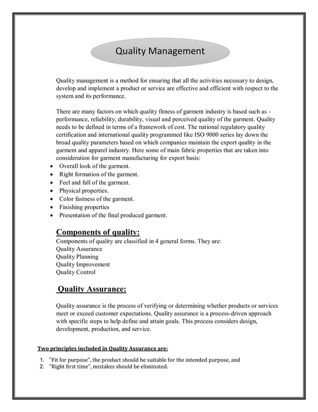 Modern Quality Management System in Apparel Industries. PDF