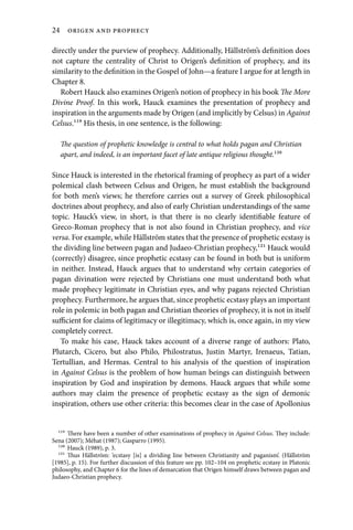 Senior Prophecy Example Origen And Prophecy Fate Authority Allegory And The Structure Of ...
