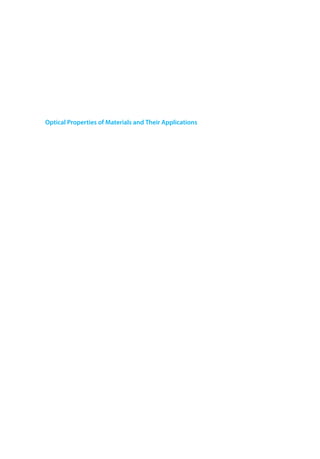 Optical properties of materials and their applications Second Edition ...