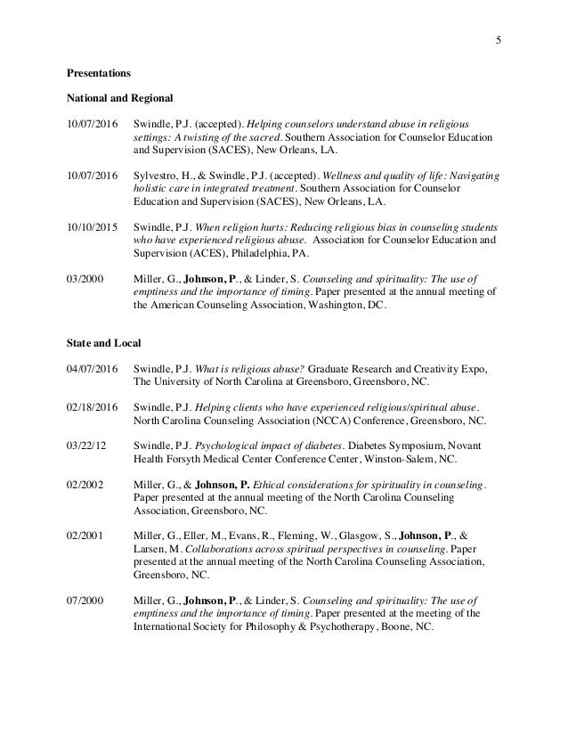 Swindle curriculum vitae image