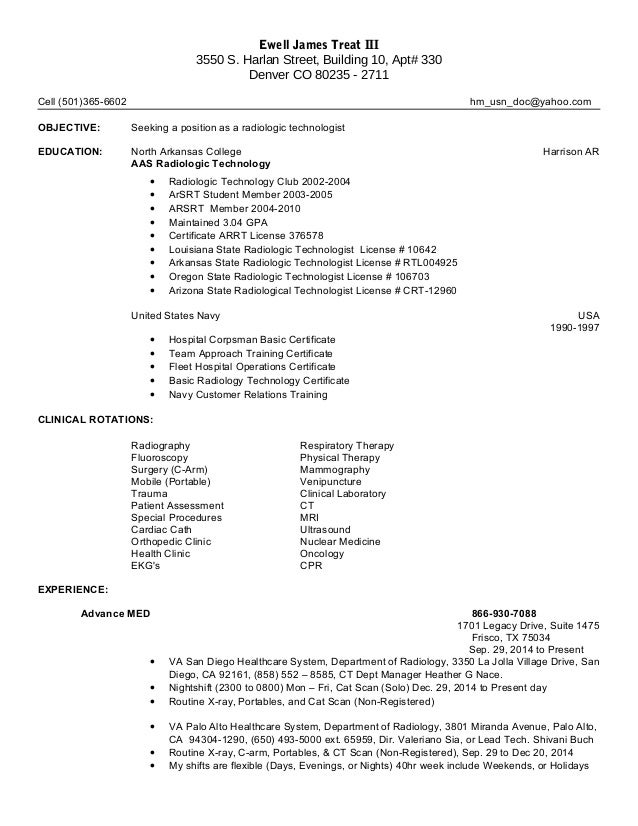 resume treat 02 27 2014 radiography resumes