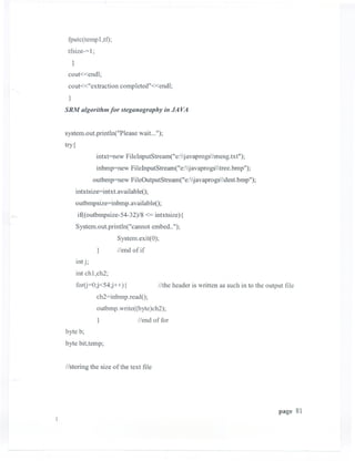 Steganography Project | PDF
