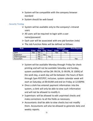 System Generated Check System Test Plan for Accounts Payable System | DOCX