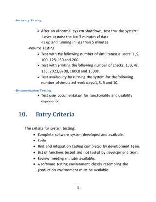 System Test Plan for Accounts Payable System | DOCX