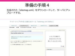 41
準備の手順１
右上の「サイトを追加」を押してポートフォリオサイト（URL）
の登録をする。
 