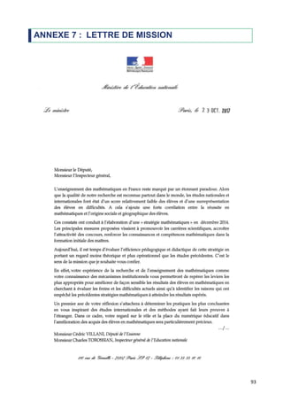93
ANNEXE 7 : LETTRE DE MISSION
 