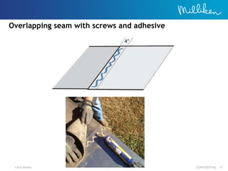 ©2012 Milliken CONFIDENTIAL 17
Overlapping seam with screws and adhesive
 