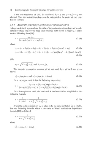 Electromagnetic Transients In Large Hv Cable Networks Modeling And ...