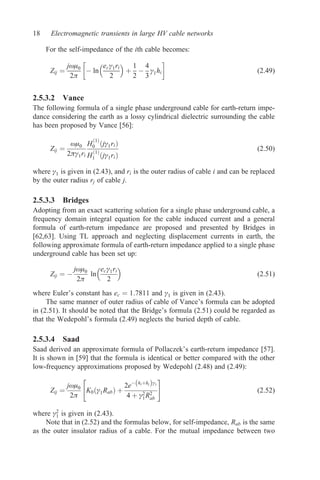 Electromagnetic Transients In Large Hv Cable Networks Modeling And ...