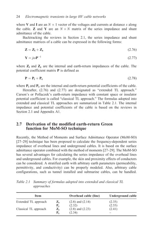 Electromagnetic Transients In Large Hv Cable Networks Modeling And ...