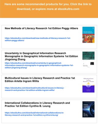 Exploring Methods in Information Literacy Research 1st Edition Suzanne ...