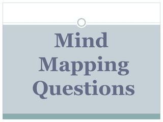 Mind
Mapping
Questions
 