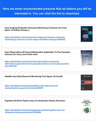 Insar Principles Guidelines For Sar Interferometry Processing And ...