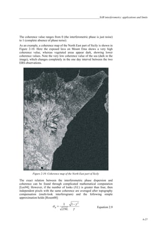 Insar Principles Guidelines For Sar Interferometry Processing And ...