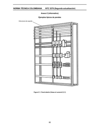 NORMA TÉCNICA COLOMBIANA NTC 3278 (Segunda actualización)
80
Anexo C (Informativo)
Ejemplos típicos de paneles
Estructura de soporte
Figura C.1. Panel abierto (Véase el numeral 2.3.1)
 
