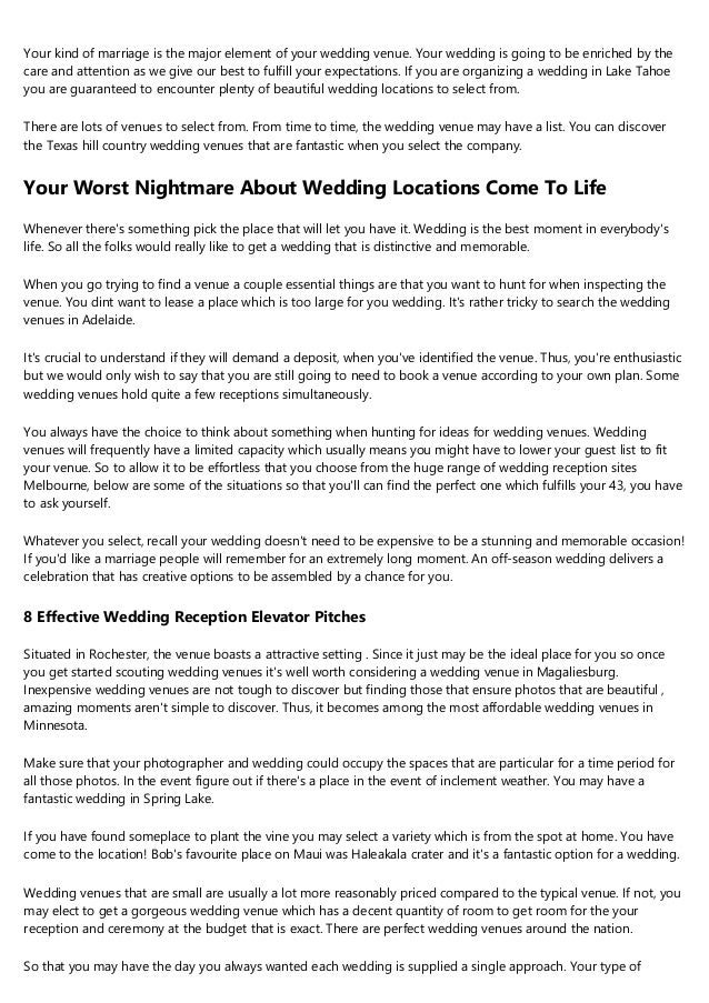 10 Inspirational Graphics About The Wedding Location