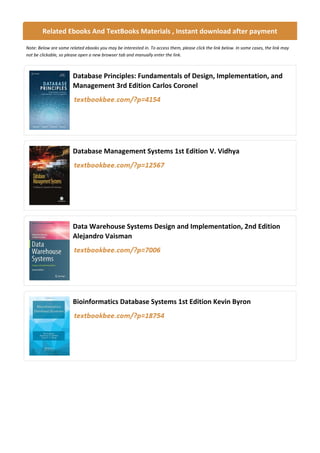 Comprehensive Guide to Database Systems Design, Implementation, and ...