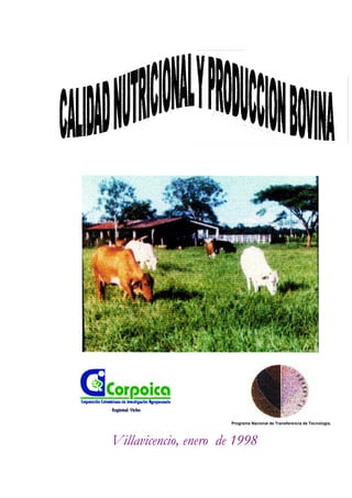 Programa Nacional de Transferencia de Tecnología,
Villavicencio, enero de 1998
RRReeegggiiiooonnnaaalll OOOccchhhooo
 