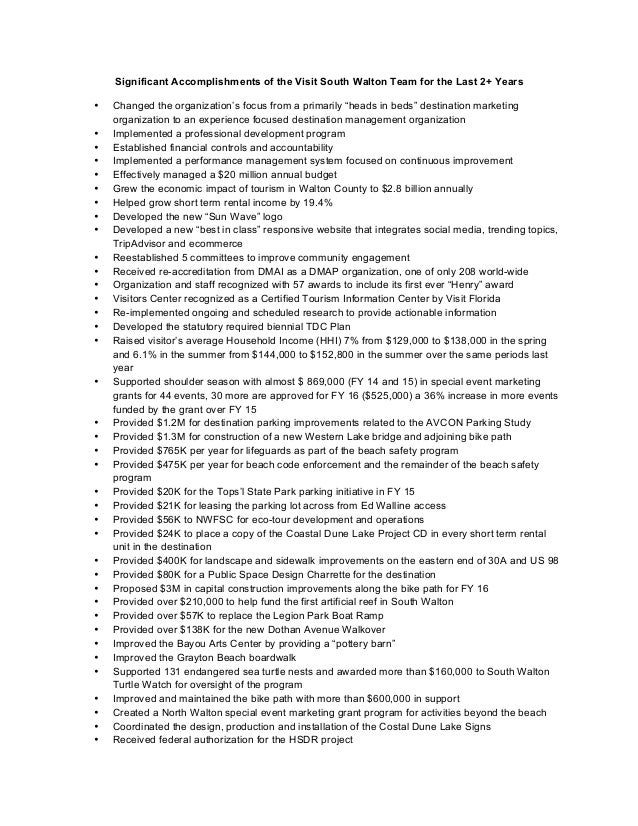 vsw team significant accomplishments final significant accomplishments