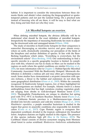 Microbial Diversity And Ecology In Hotspots 1st Edition Aparna Gunjal | PDF