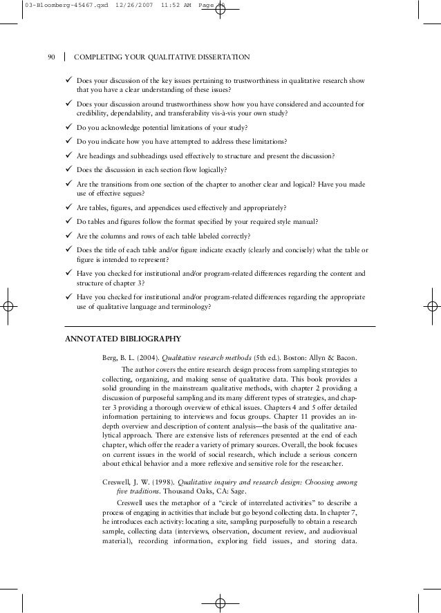 Completing your qualitative dissertation bloomberg volpe