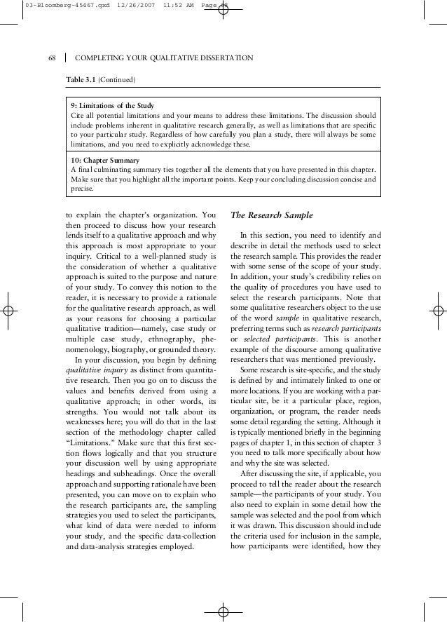 Completing your qualitative dissertation bloomberg
