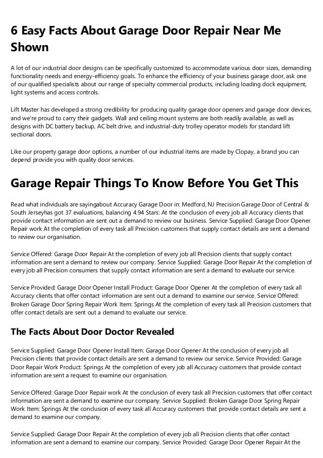 Fix Garage Door Fundamentals Explained