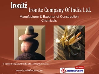 Manufacturer & Exporter of Construction  Chemicals 