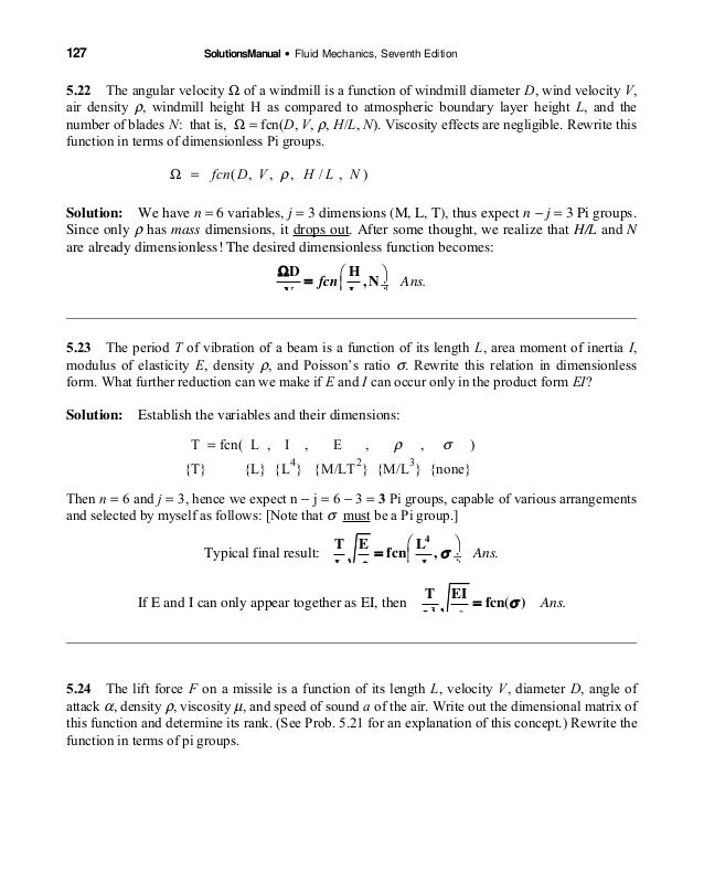 7e Chapter5sm Final Newfrank White Fluid Mechanics 7th Ed C