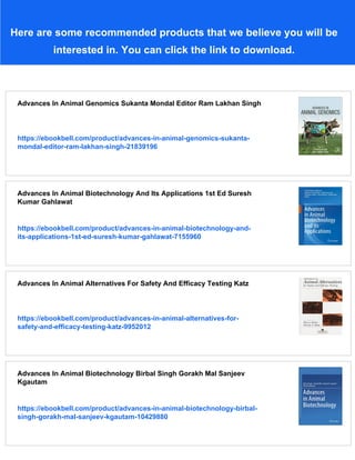 Advances In Animal Experimentation And Modeling Understanding Life ...