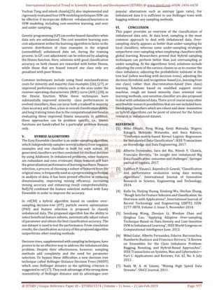 Analysis of Imbalanced Classification Algorithms A Perspective View | PDF