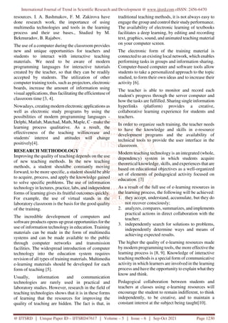 The Importance of the Use of Multimedia Technologies in the Educational ...