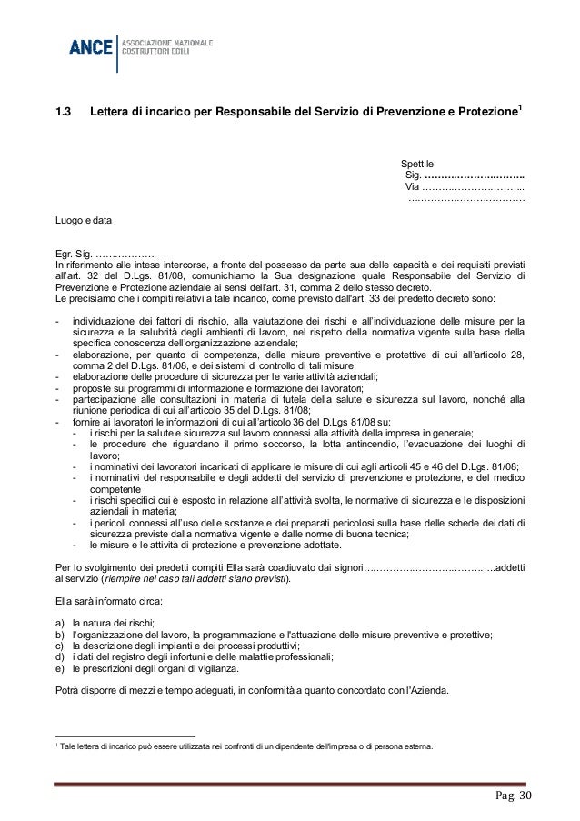 Esempio lettera di delega