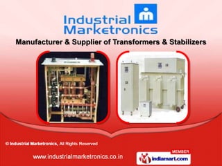 Manufacturer & Supplier of Transformers & Stabilizers
 