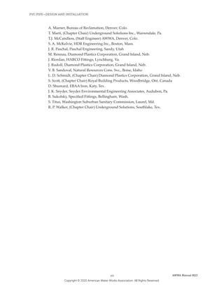 M23 Pvc Pipe Design And Installation 3rd Edition American Water Works ...