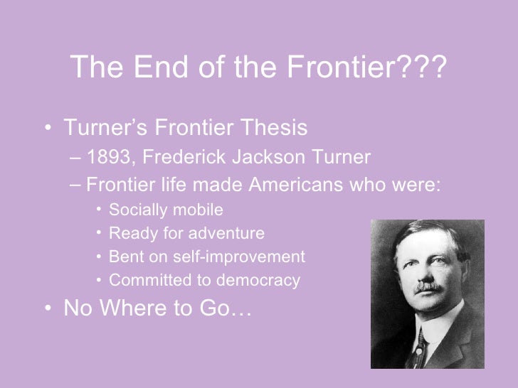 frederick jackson turner frontier essay