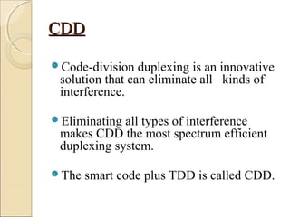 Code division Duplexing | PPT