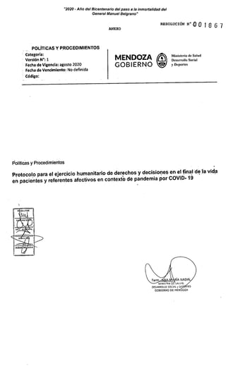 Protocolo para acompañamiento a pacientes terminales